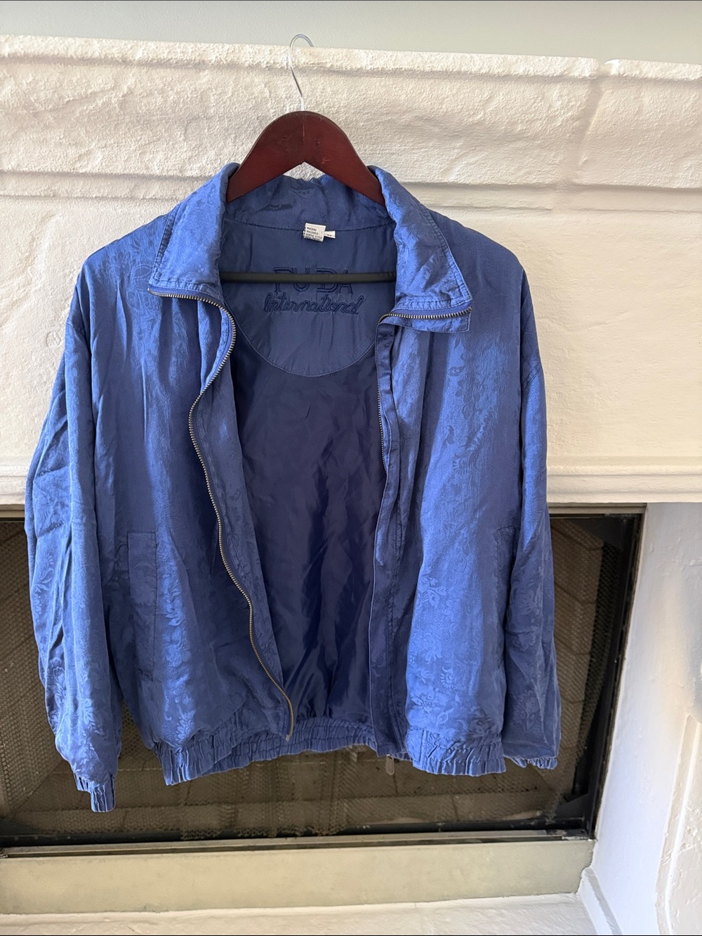 Women's Blue Lightweight Zip-Front Jacket